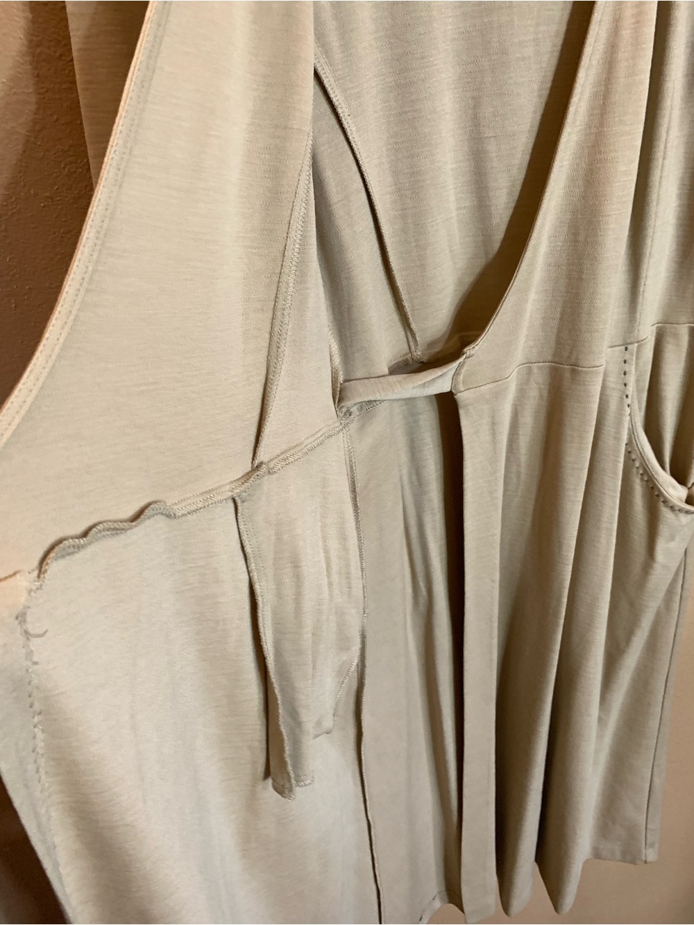 Diane von Furstenberg Camel Wrap Dress with Stitch Collar Detail - Size 6 - Picture 7 of 13